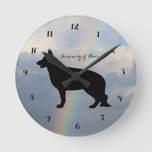German Shepard Remembrance Memorial Wall Clock