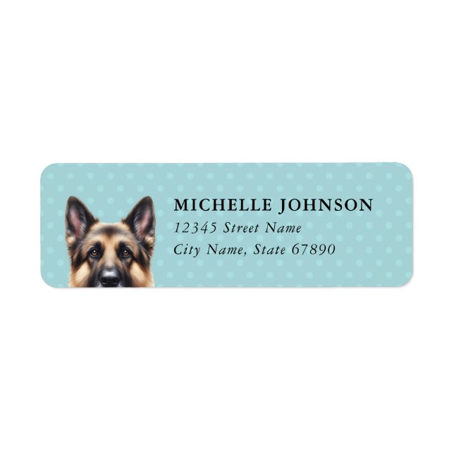 German Shepard Return Address Labels (Front)