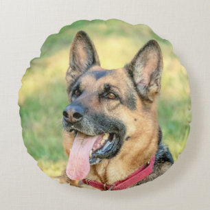 German Shepard Round Cushion