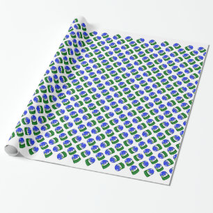 german shepard snow globe wrapping paper