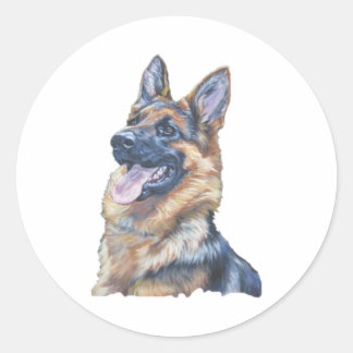 German Sheperd photo Classic Round Sticker