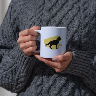 German Shephard Silhouette Mug