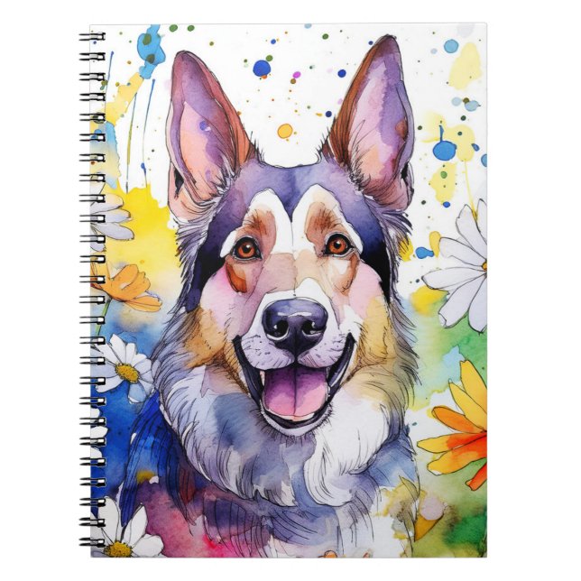 German Shephard Spiral Notebook (Front)