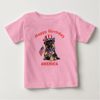 German Shepherd (2m) Patriotic Kid T-Shirt