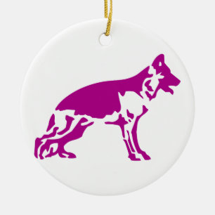 GERMAN SHEPHERD #41 CERAMIC ORNAMENT
