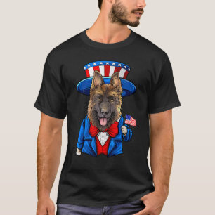 German Shepherd 4th Of July American Dog T-Shirt
