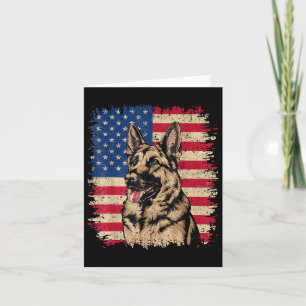 German Shepherd 4th Of July Patriotic Usa Independ Card
