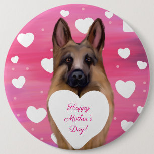 German Shepherd 6 Cm Round Badge