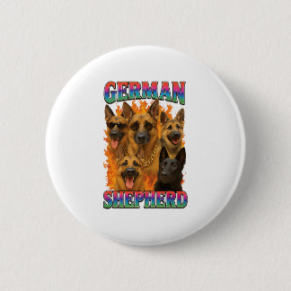 German Shepherd  6 Cm Round Badge