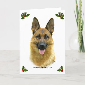 German Shepherd 9B51D-11 Holiday Card