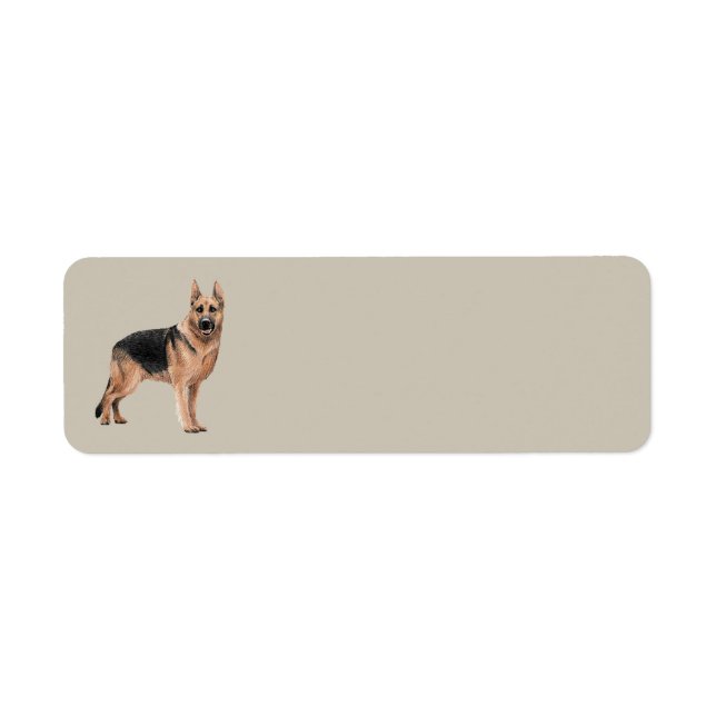 German Shepherd Address Label Return Address Label (Front)