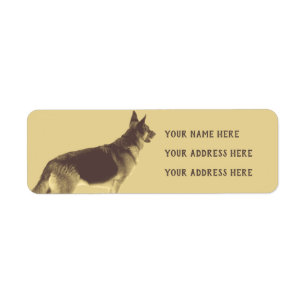 German Shepherd Address Labels