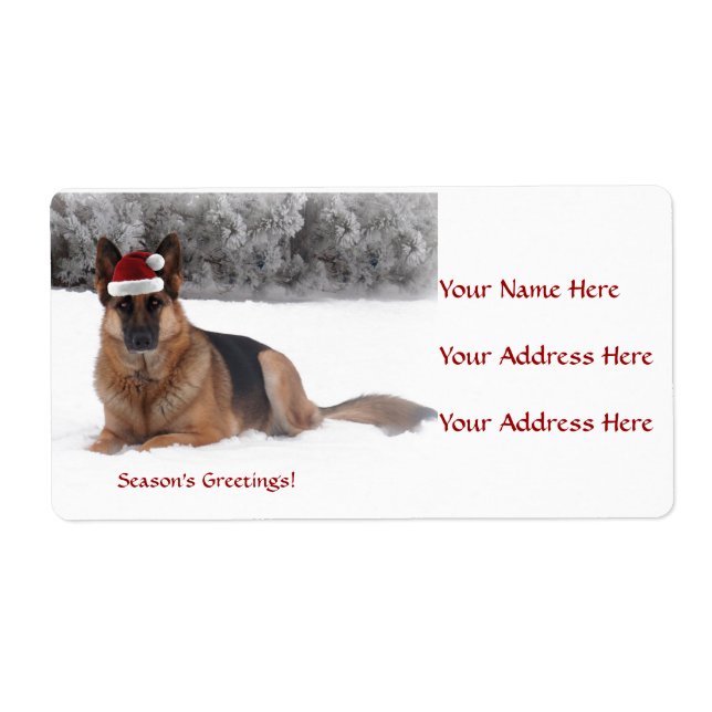 German Shepherd Address Labels (Front)