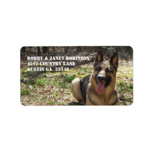 German Shepherd Address Stickers