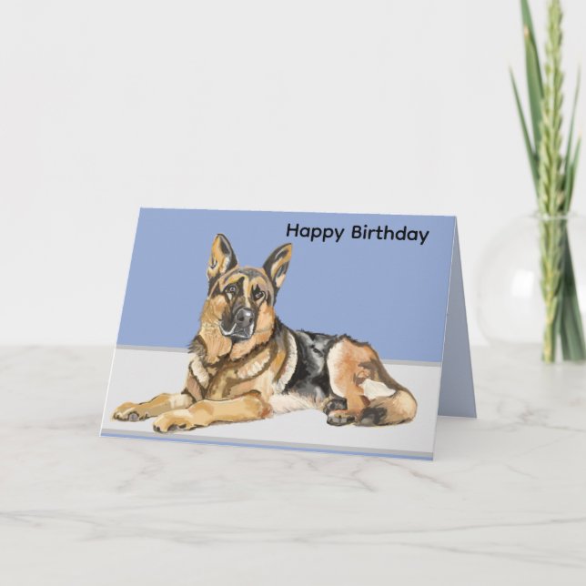 German Shepherd, Alsatian Card (Front)