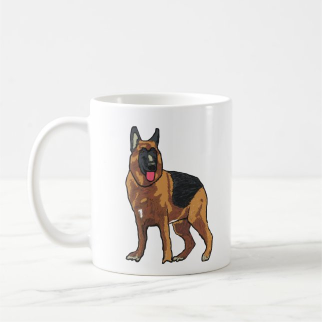 German Shepherd Alsatian Coffee Mug (Left)