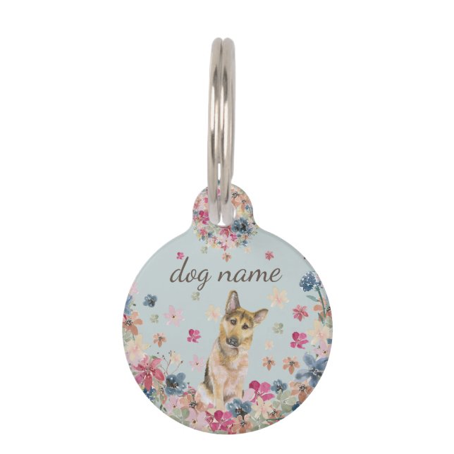 German Shepherd Alsatian Pet Tag (Front)