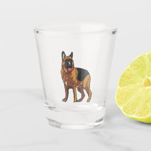 German Shepherd Alsatian Shot Glass
