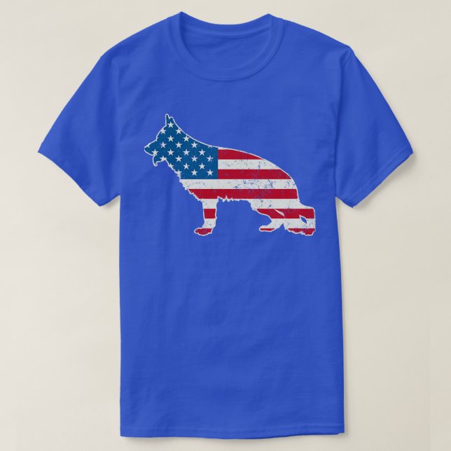 German Shepherd American 4th of July  for Men Wome T-Shirt (Design Front)