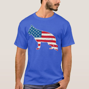 German Shepherd American 4th of July for Men Wome T-Shirt
