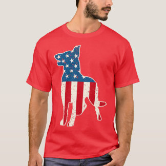 German Shepherd American Flag 4th of July  for Men T-Shirt