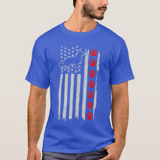 German Shepherd American Flag 4th Of July Patrioti T-Shirt