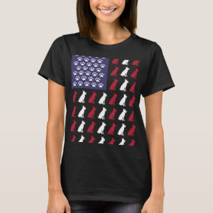 German Shepherd American Flag T-Shirt
