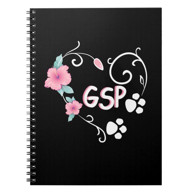 German Shepherd And Flower Notebook (Front)