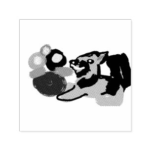 German Shepherd and flowers well Self-inking Stamp