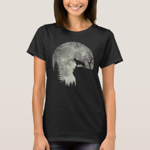 German Shepherd And Moon Halloween T-Shirt