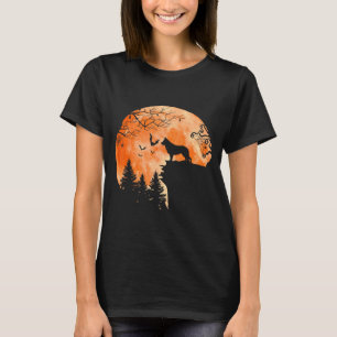 German Shepherd And Moon Silhouette Dog Lover T-Shirt