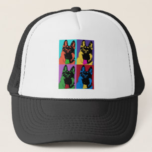 German Shepherd Art Trucker Hat