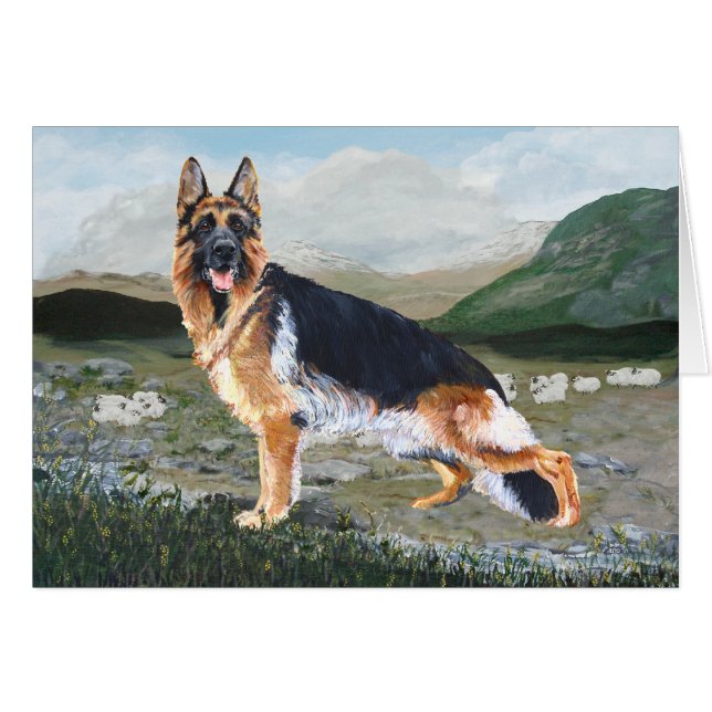 German Shepherd at Work (Front Horizontal)