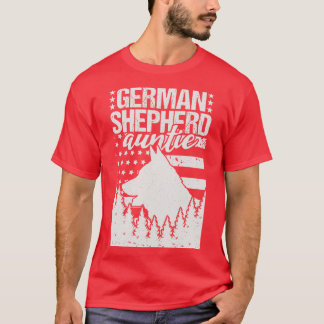 German Shepherd Auntie Birthday Gift T-Shirt