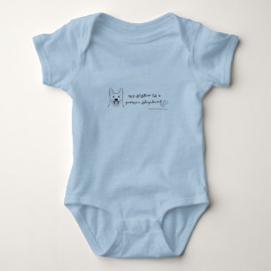 german shepherd baby bodysuit