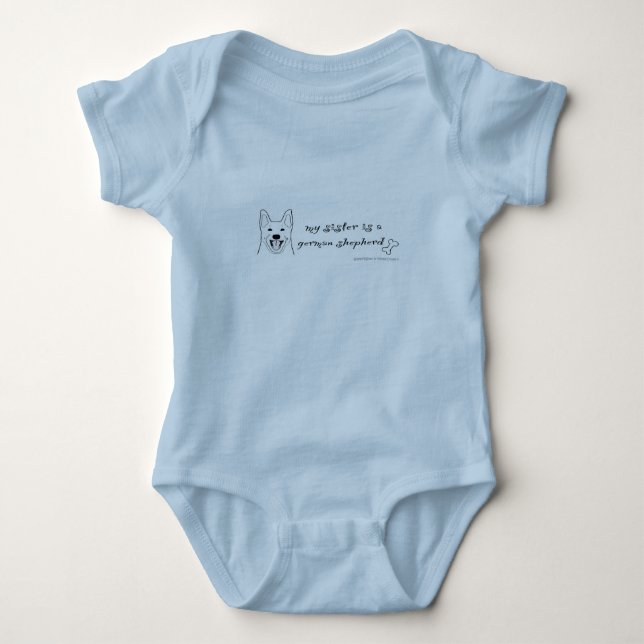 german shepherd baby bodysuit (Front)