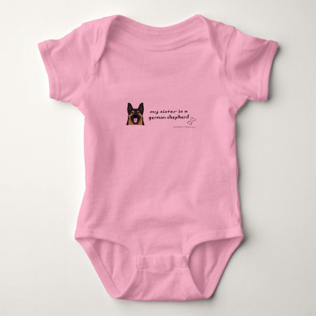 german shepherd baby bodysuit (Front)