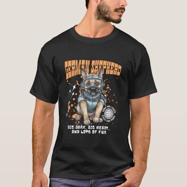 German Shepherd bark T-Shirt (Front)