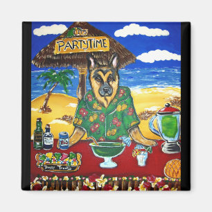 German Shepherd Bartender Magnet