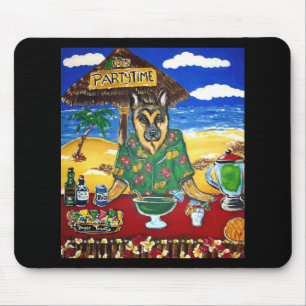 German Shepherd Bartender Mouse Pad