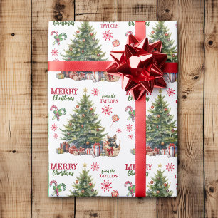 German Shepherd Basket Under the Christmas Tree Wrapping Paper