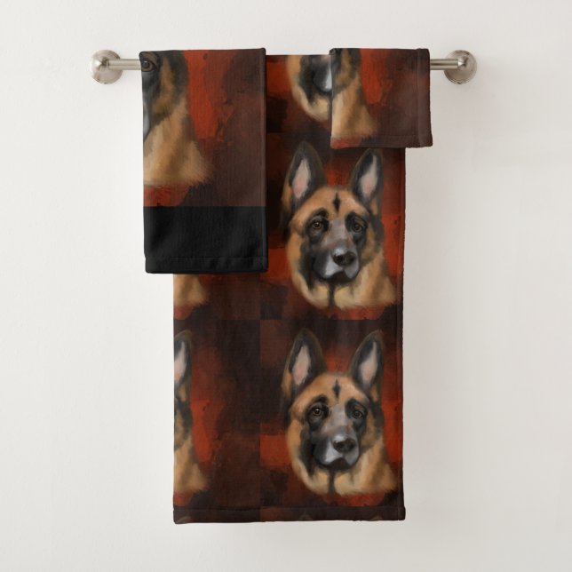 GERMAN SHEPHERD    BATH TOWEL SET (Insitu)