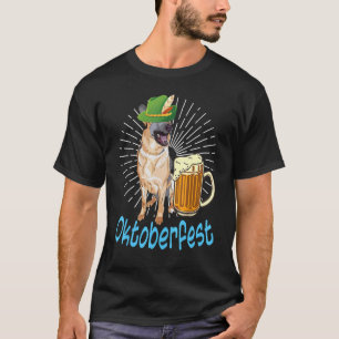 German Shepherd Bavarian Lederhosen Drink Beer Oct T-Shirt