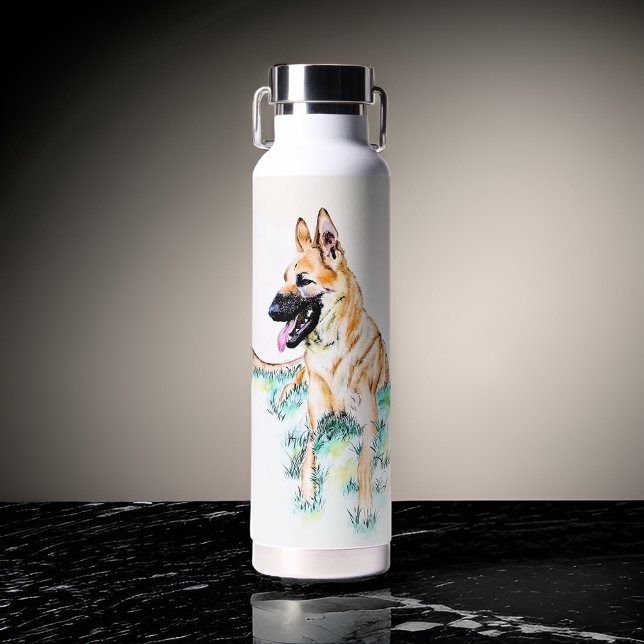 German Shepherd Belgian Malinois Dog Water Bottle (Creator Uploaded)