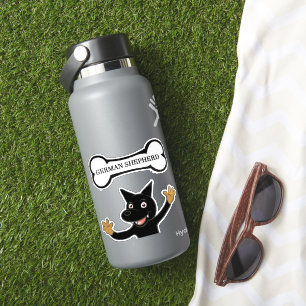 German Shepherd Bi Colour Waving Cartoon