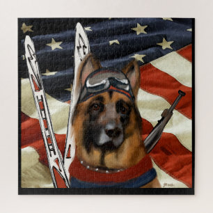 GERMAN SHEPHERD BIATHLON  JIGSAW PUZZLE