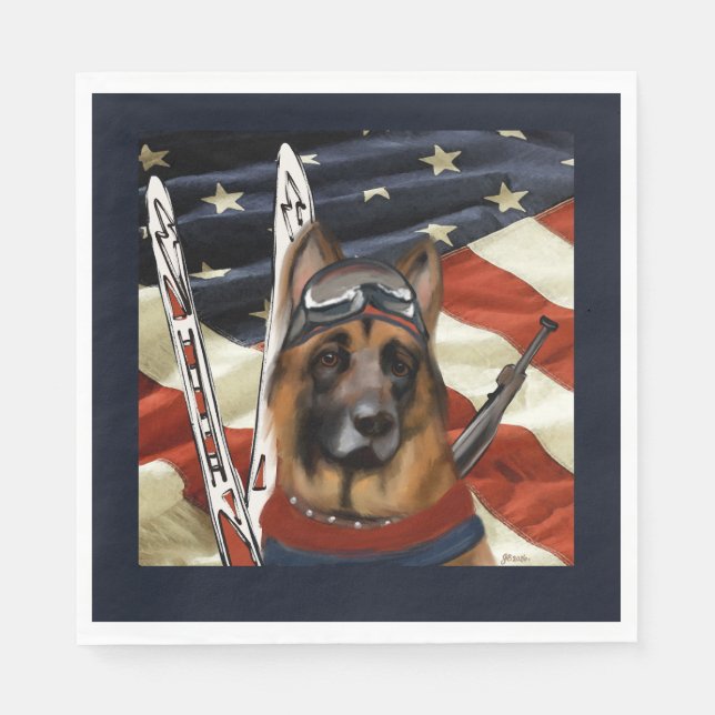 GERMAN SHEPHERD BIATHLON  NAPKIN (Front)
