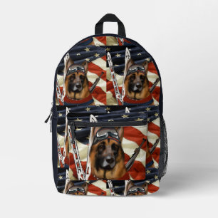 GERMAN SHEPHERD BIATHLON  PRINTED BACKPACK