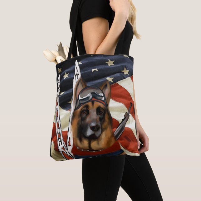GERMAN SHEPHERD BIATHLON  TOTE BAG (Close Up)