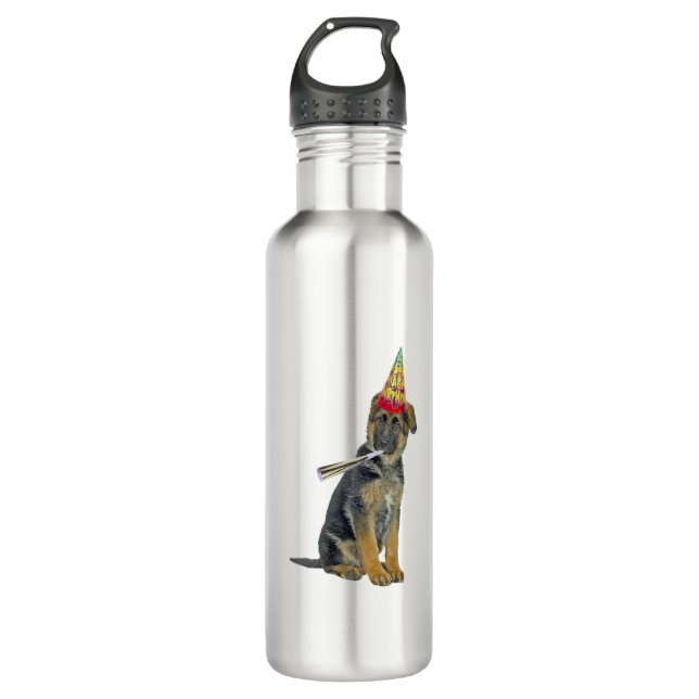 German Shepherd Birthday  710 Ml Water Bottle (Front)